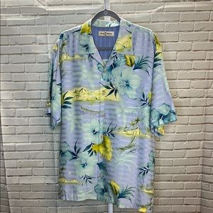 Tommy Bahama Blue Floral‎ Men's Hawaiian Shirt